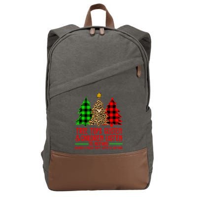 Christmas Tree Tops Glisten And Listen To Nothing Great Gift Cotton Canvas Backpack