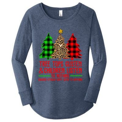 Christmas Tree Tops Glisten And Listen To Nothing Great Gift Women's Perfect Tri Tunic Long Sleeve Shirt