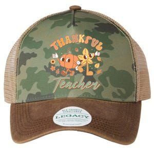 Cute Thanksgiving Thankful Teacher Legacy Tie Dye Trucker Hat