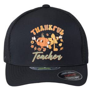 Cute Thanksgiving Thankful Teacher Flexfit Unipanel Trucker Cap