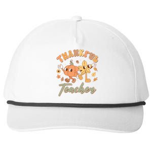 Cute Thanksgiving Thankful Teacher Snapback Five-Panel Rope Hat