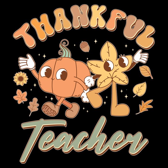 Cute Thanksgiving Thankful Teacher 16 in Basic Backpack
