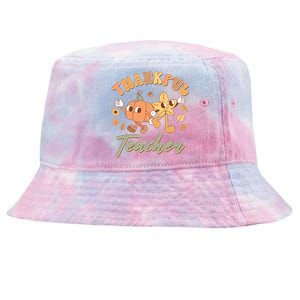 Cute Thanksgiving Thankful Teacher Tie-Dyed Bucket Hat