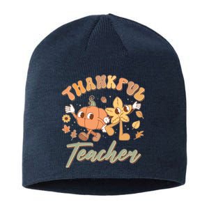 Cute Thanksgiving Thankful Teacher Sustainable Beanie