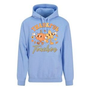 Cute Thanksgiving Thankful Teacher Unisex Surf Hoodie