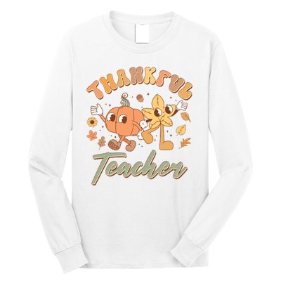 Cute Thanksgiving Thankful Teacher Long Sleeve Shirt