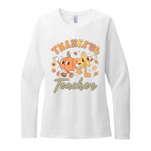 Cute Thanksgiving Thankful Teacher Womens CVC Long Sleeve Shirt