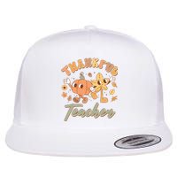 Cute Thanksgiving Thankful Teacher Flat Bill Trucker Hat