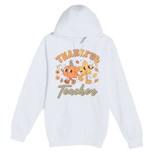 Cute Thanksgiving Thankful Teacher Premium Pullover Hoodie