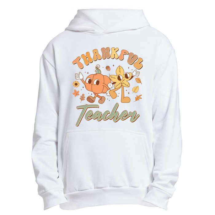 Cute Thanksgiving Thankful Teacher Urban Pullover Hoodie