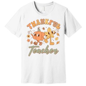 Cute Thanksgiving Thankful Teacher Premium T-Shirt