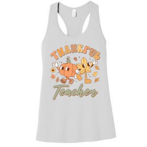 Cute Thanksgiving Thankful Teacher Women's Racerback Tank