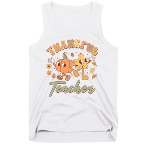 Cute Thanksgiving Thankful Teacher Tank Top