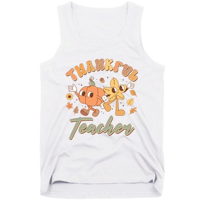 Cute Thanksgiving Thankful Teacher Tank Top