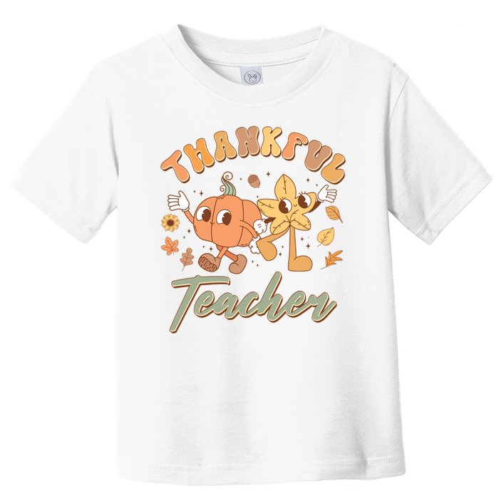 Cute Thanksgiving Thankful Teacher Toddler T-Shirt