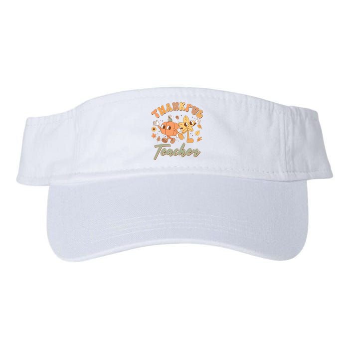 Cute Thanksgiving Thankful Teacher Valucap Bio-Washed Visor