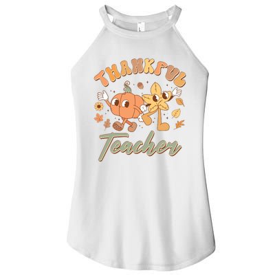 Cute Thanksgiving Thankful Teacher Women’s Perfect Tri Rocker Tank