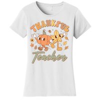 Cute Thanksgiving Thankful Teacher Women's T-Shirt