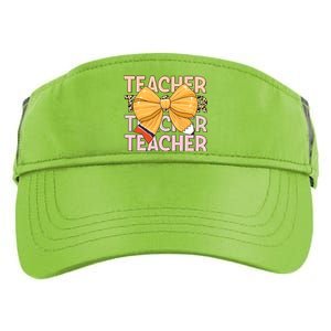 Coquette Teacher Teacher Pencil Coquette Bow Adult Drive Performance Visor