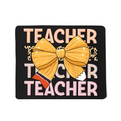 Coquette Teacher Teacher Pencil Coquette Bow Mousepad