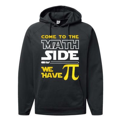 Come To The Math Side We Have Pi Math Pi Day Teacher Performance Fleece Hoodie