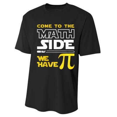 Come To The Math Side We Have Pi Math Pi Day Teacher Performance Sprint T-Shirt