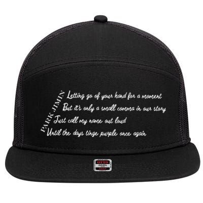 Closer Than This Lyrics Printed Park Jimin 7 Panel Mesh Trucker Snapback Hat