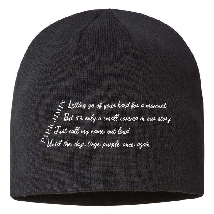 Closer Than This Lyrics Printed Park Jimin Sustainable Beanie