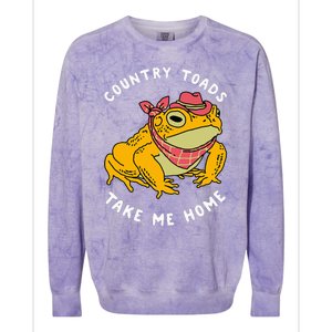 Country Toads Take Me Home Apparel Colorblast Crewneck Sweatshirt