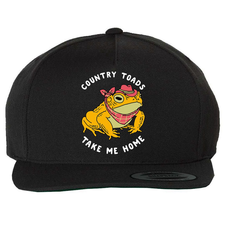 Country Toads Take Me Home Apparel Wool Snapback Cap