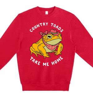 Country Toads Take Me Home Apparel Premium Crewneck Sweatshirt