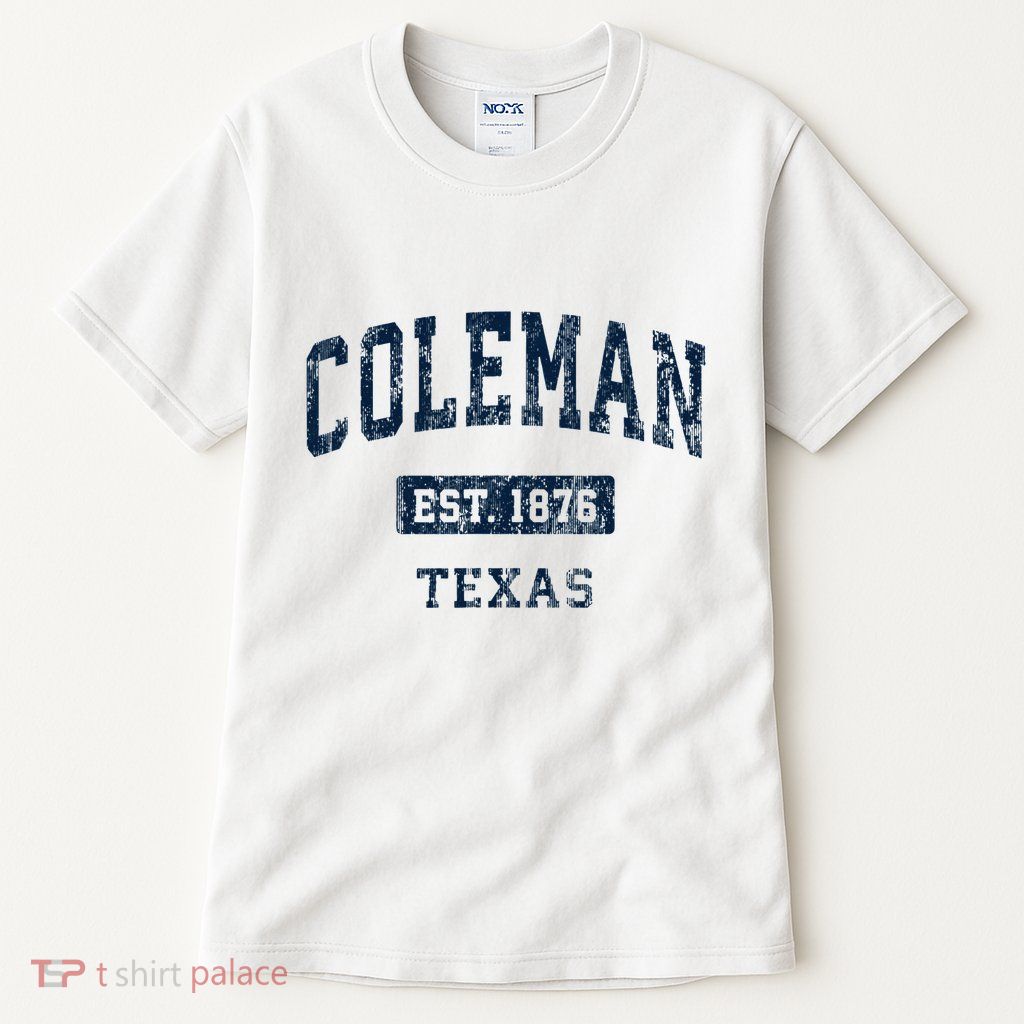 Coleman Texas Tx Vintage Sports Established Tall T-Shirt