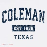 Coleman Texas Tx Vintage Sports Established Tall T-Shirt
