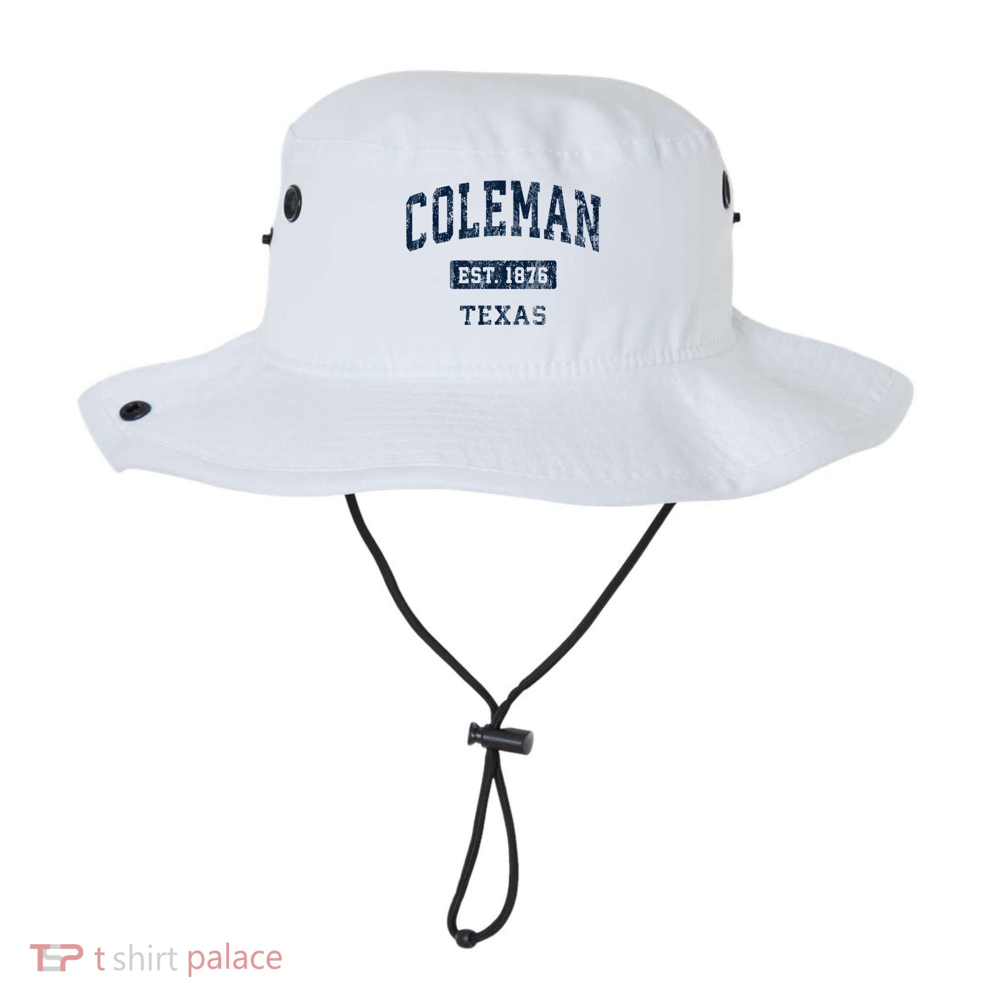 Coleman Texas Tx Vintage Sports Established Bucket Hat