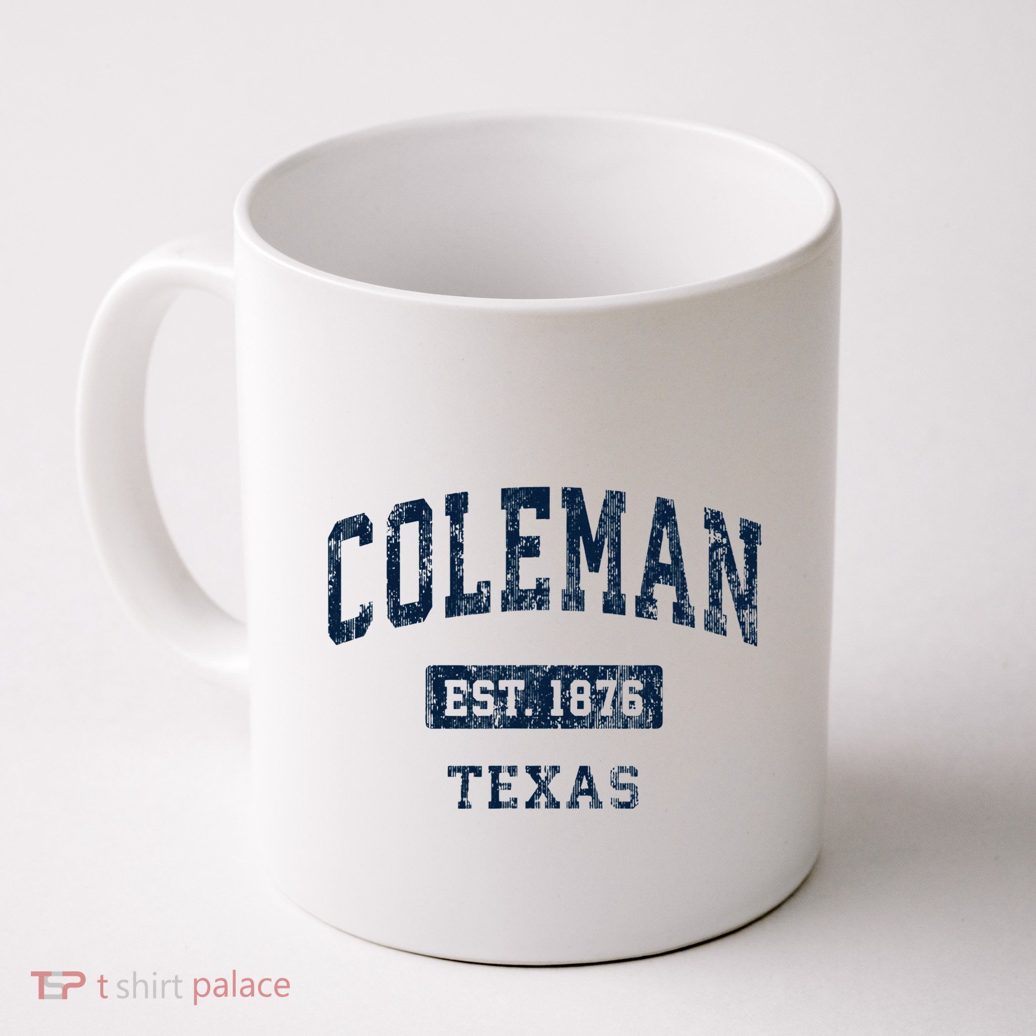Coleman Texas Tx Vintage Sports Established Mug