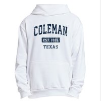 Coleman Texas Tx Vintage Sports Established Urban Pullover Hoodie