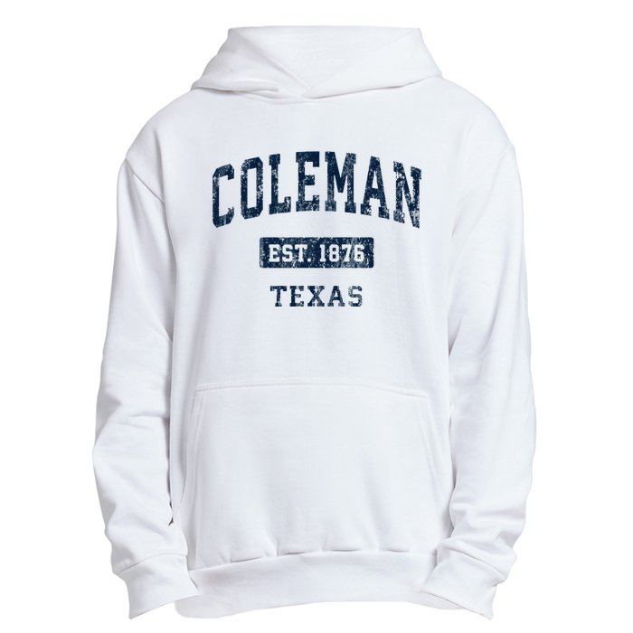 Coleman Texas Tx Vintage Sports Established Urban Pullover Hoodie