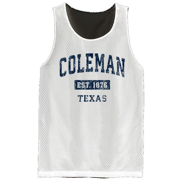 Coleman Texas Tx Vintage Sports Established Mesh Reversible Basketball Jersey Tank