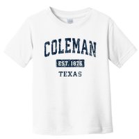 Coleman Texas Tx Vintage Sports Established Toddler T-Shirt