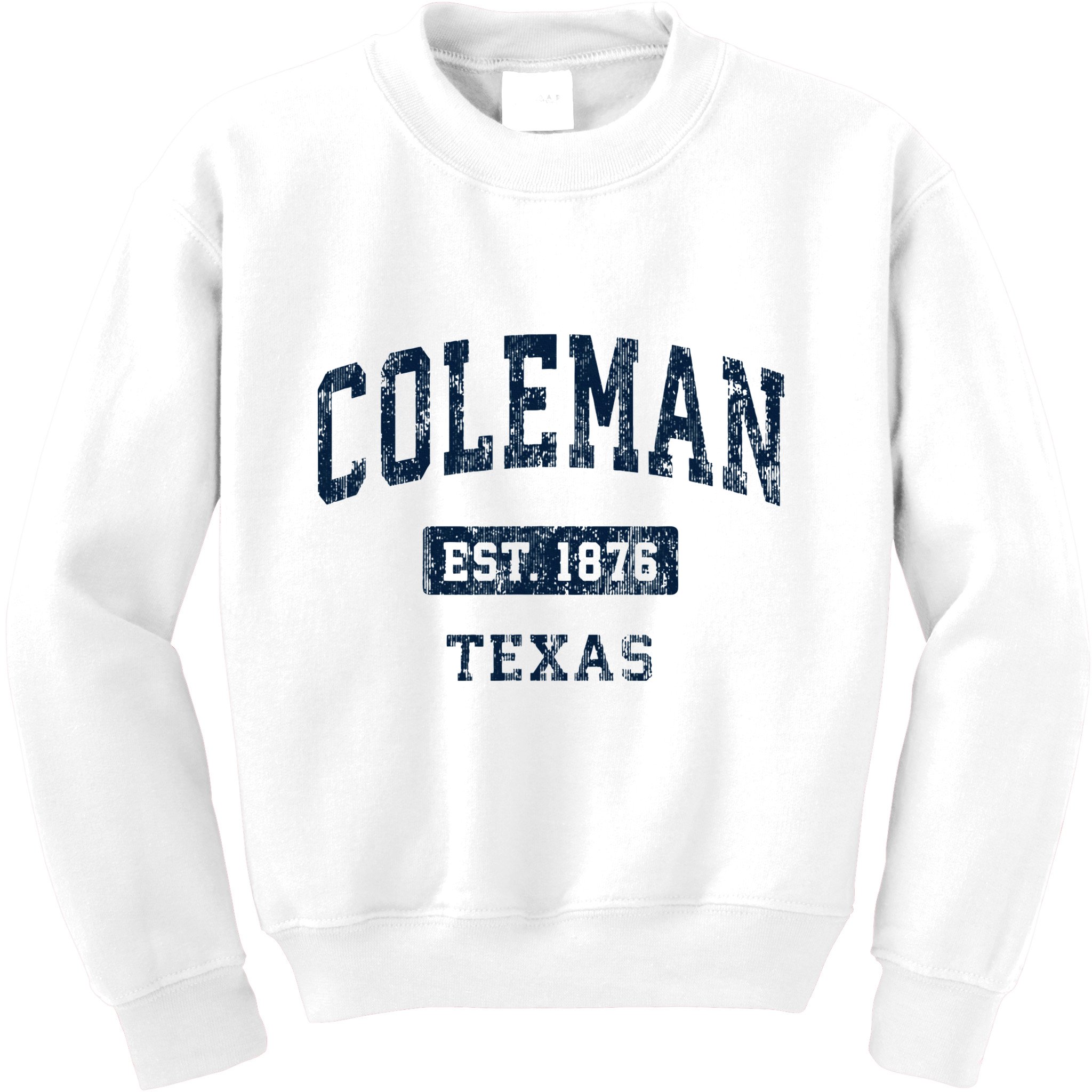 Coleman Texas Tx Vintage Sports Established Kids Sweatshirt