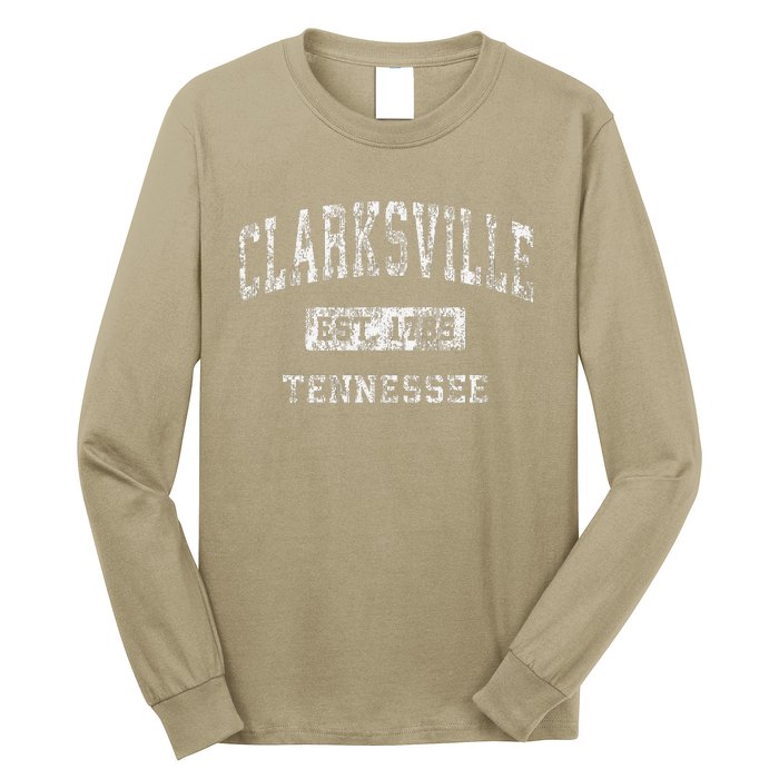 Clarksville Tennessee Tn Vintage Established Long Sleeve Shirt