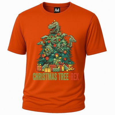 Christmas Tree Trex Christmas Cool Gift Cooling Performance Crew T-Shirt