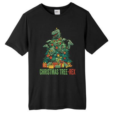 Christmas Tree Trex Christmas Cool Gift Tall Fusion ChromaSoft Performance T-Shirt