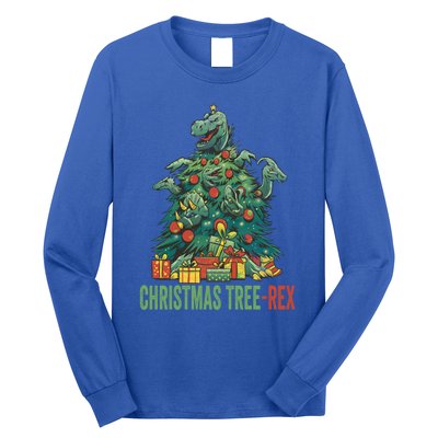 Christmas Tree Trex Christmas Cool Gift Long Sleeve Shirt