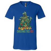 Christmas Tree Trex Christmas Cool Gift V-Neck T-Shirt