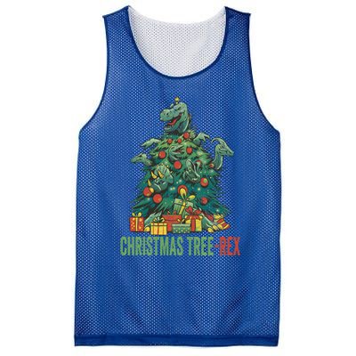 Christmas Tree Trex Christmas Cool Gift Mesh Reversible Basketball Jersey Tank