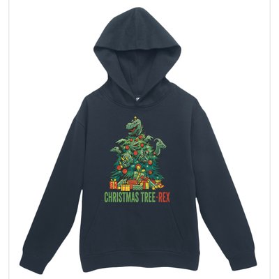 Christmas Tree Trex Christmas Cool Gift Urban Pullover Hoodie