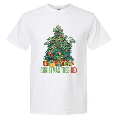 Christmas Tree Trex Christmas Cool Gift Garment-Dyed Heavyweight T-Shirt