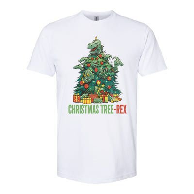 Christmas Tree Trex Christmas Cool Gift Softstyle® CVC T-Shirt