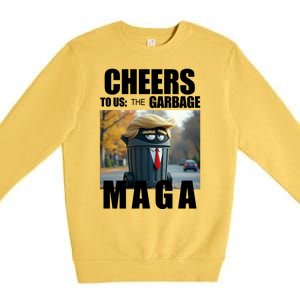 Cheers To The Us Garbage Maga Donald Trump Premium Crewneck Sweatshirt